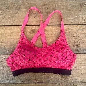 Victoria’s Secret Sport Bra Dark Pink and Black Size 32B